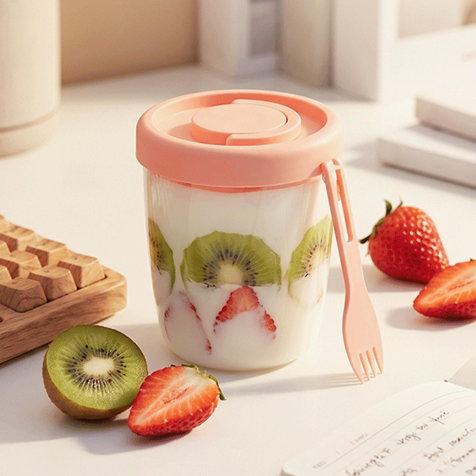 Meal Prep Glass Containers - Yogurt Cups With Lids Double Wall