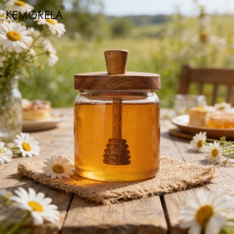 Meal Prep Glass Containers - 1/2PCS Glass Storage Bottles Honey Jars