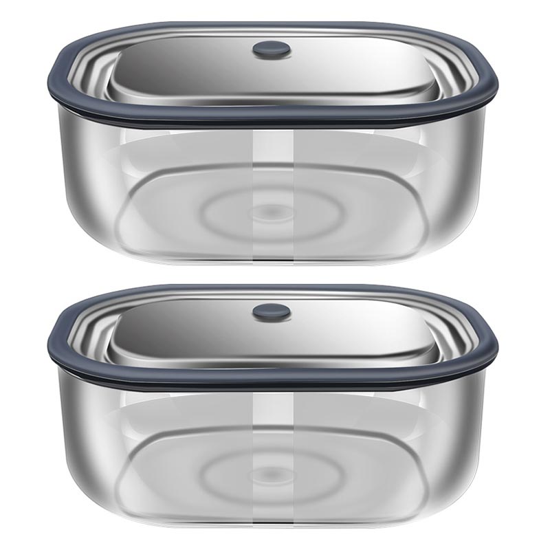 Meal Prep Glass Containers - High Borosilicate Glass Rectangle Lunch Box