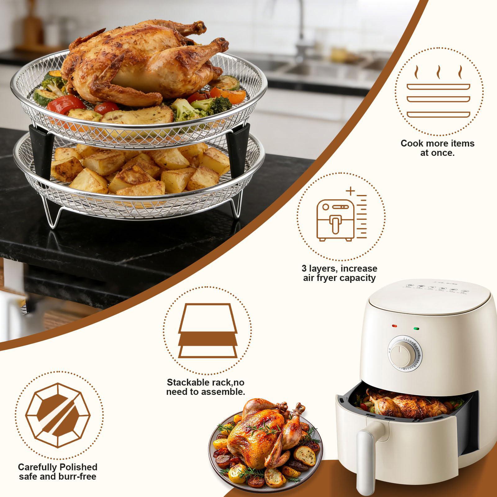 Air Fryer Basket Stainless Ste - Meal Prep Menu recension och pris