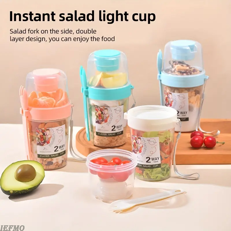 On-the-Go Salad Bowl Set with  - Meal Prep Yogurt Cups recension och pris