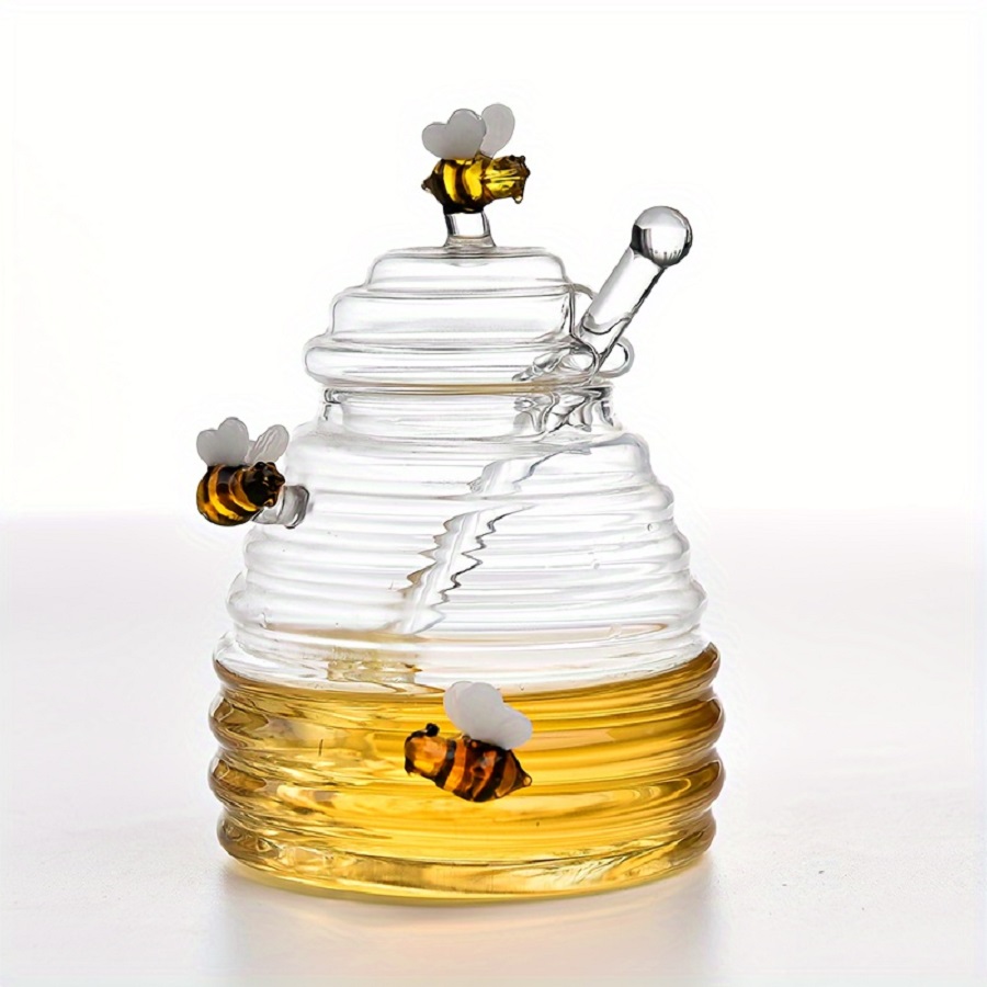 Glass Honey Jar with Dipper &  - Meal Prep Glass Containers recension och pris