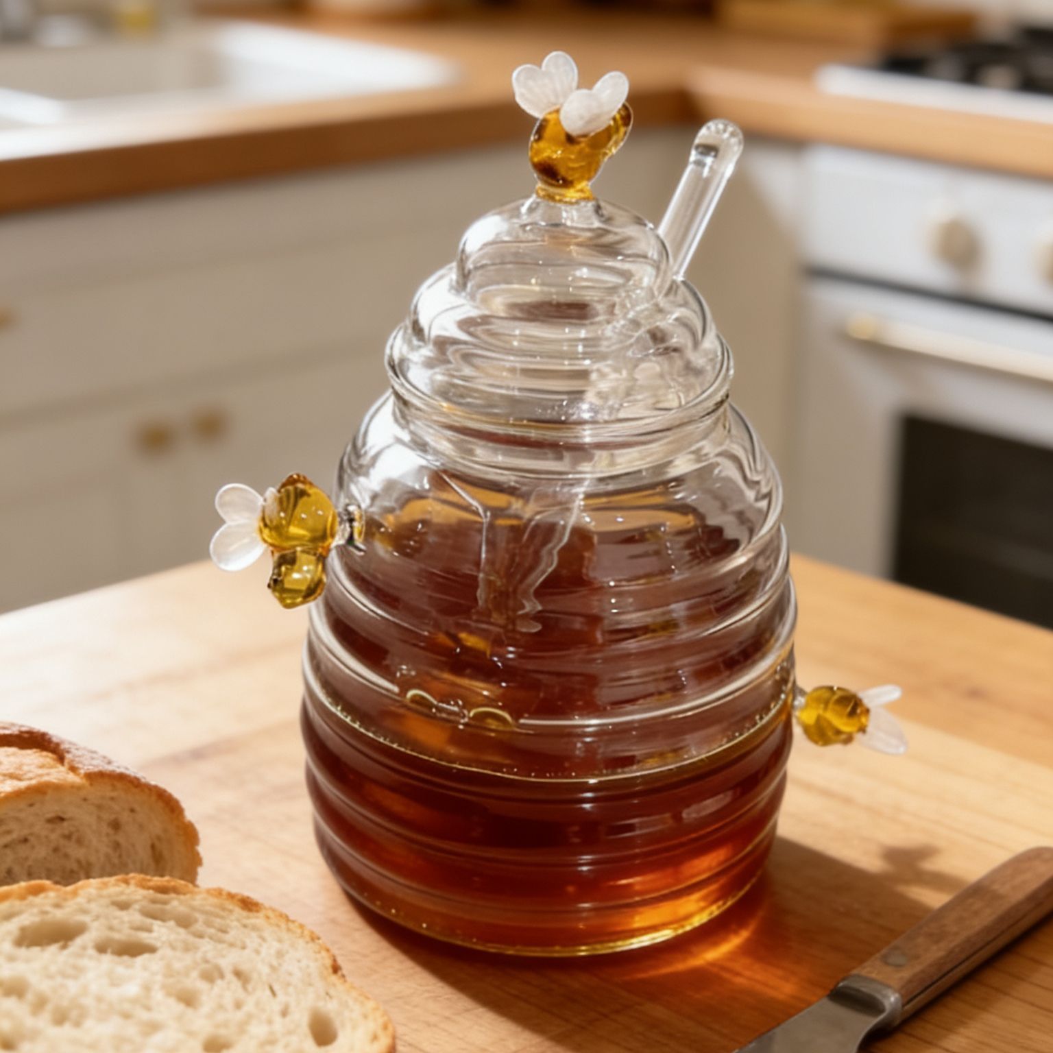 Glass Honey Jar with Dipper &  - Meal Prep Glass Containers recension och pris