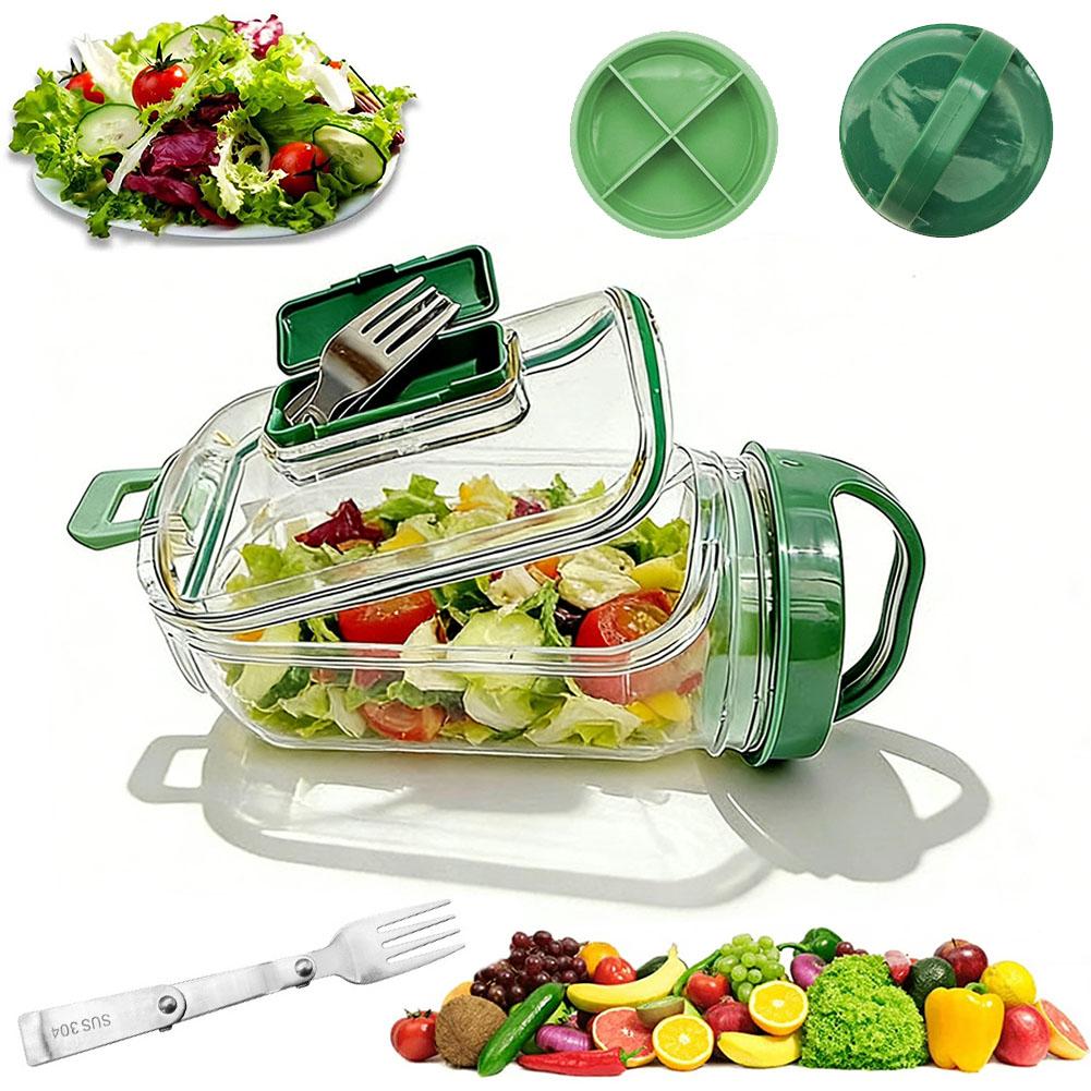 Portable Salad Container Jar w - Meal Prep For Office recension och pris