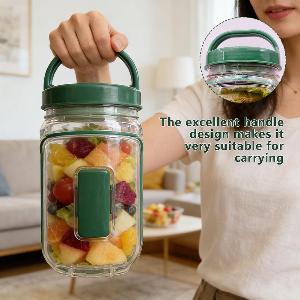 Portable Salad Container Jar w - Meal Prep For Office recension och pris
