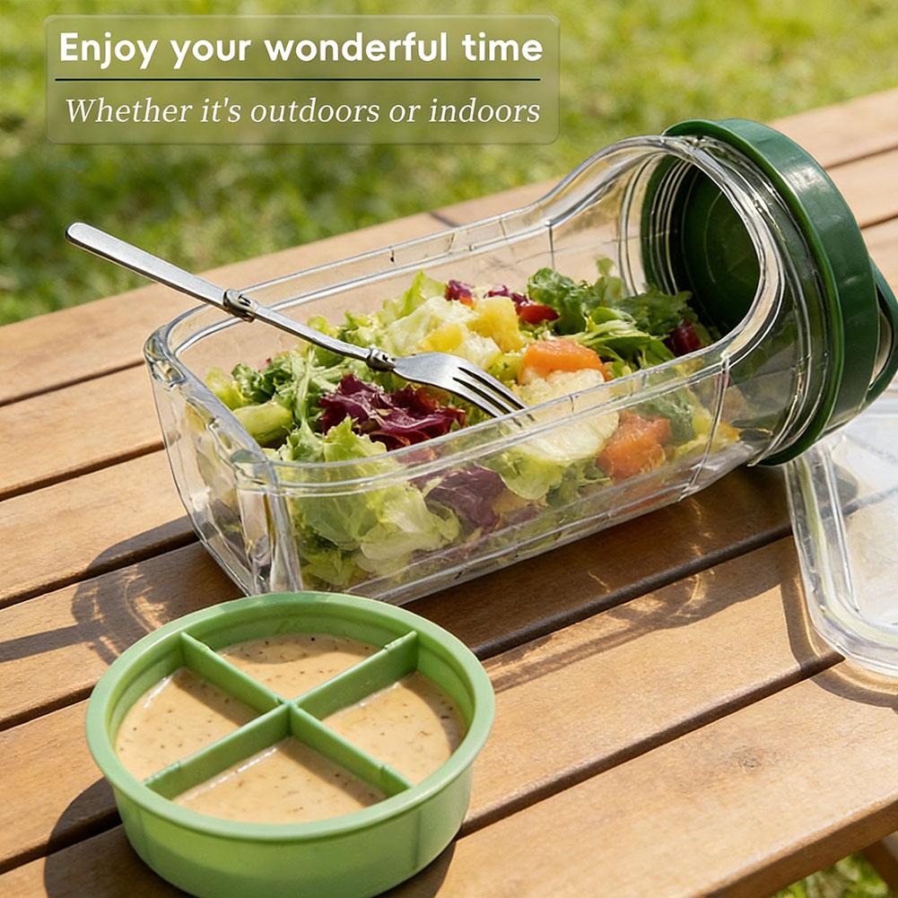 Portable Salad Container Jar w - Meal Prep For Office recension och pris