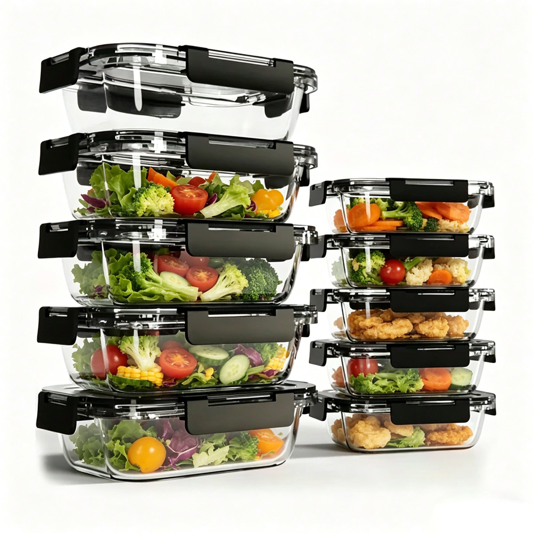 10 Pack Glass Meal Prep Contai - Meal Prep Oven Safe Containers recension och pris