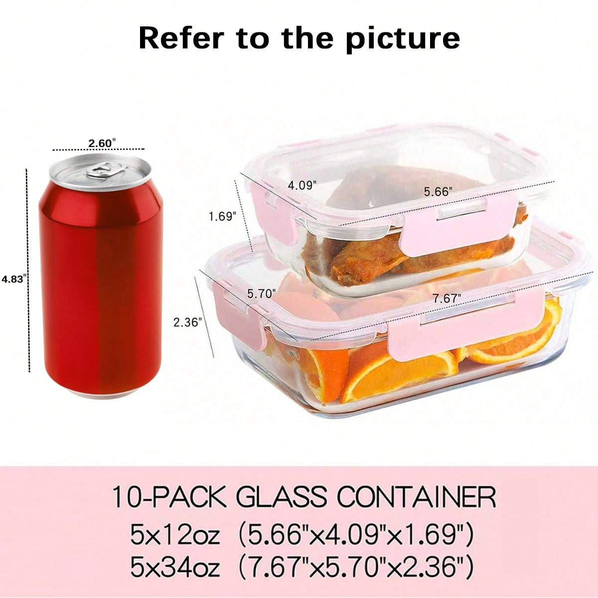10 Pack Glass Meal Prep Contai - Meal Prep Oven Safe Containers recension och pris