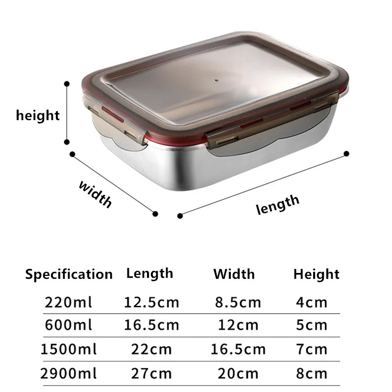 304 Stainless Steel Food Lunch - Meal Prep Tupperware recension och pris