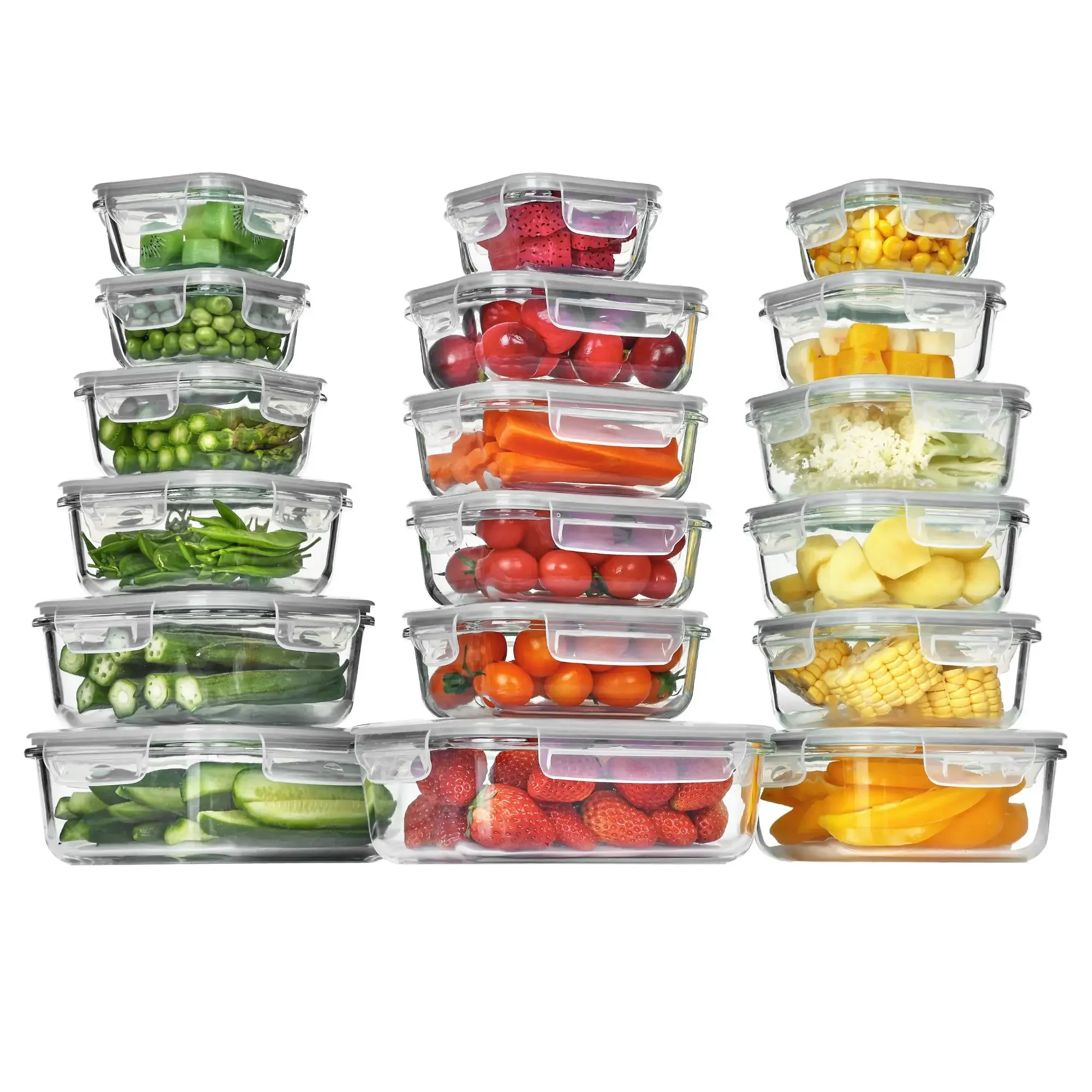 18 Pack Glass Food Storage Con - Meal Prep Oven Safe Containers recension och pris