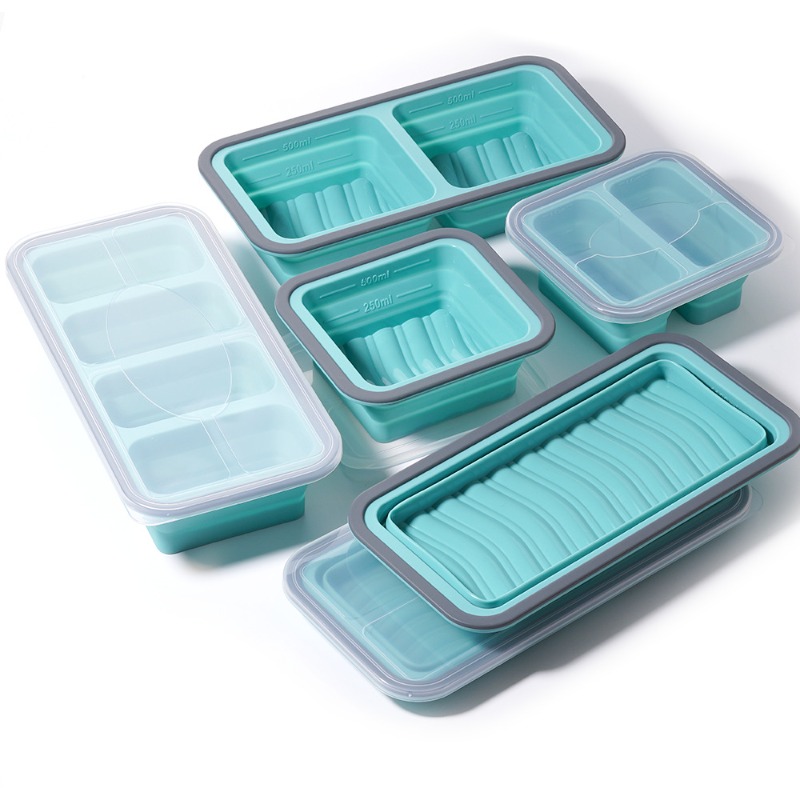 Silicone Freezer Tray with Lid - Meal Prep Oven Safe Containers recension och pris