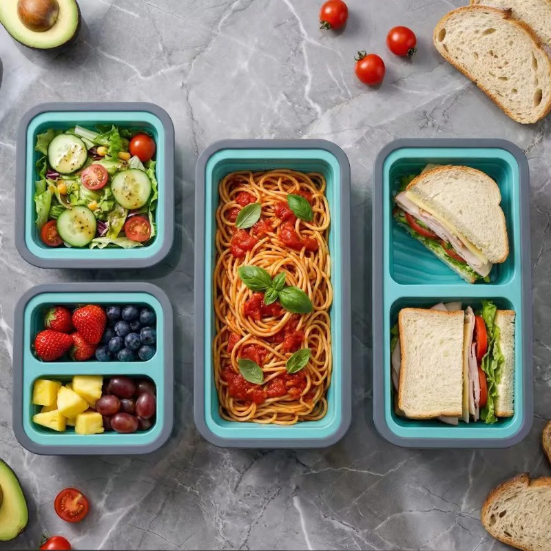 Silicone Freezer Tray with Lid - Meal Prep Oven Safe Containers recension och pris