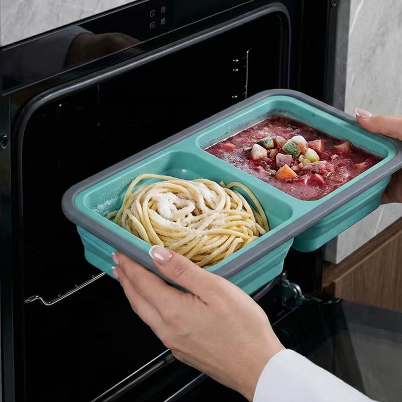 Silicone Freezer Tray with Lid - Meal Prep Oven Safe Containers recension och pris