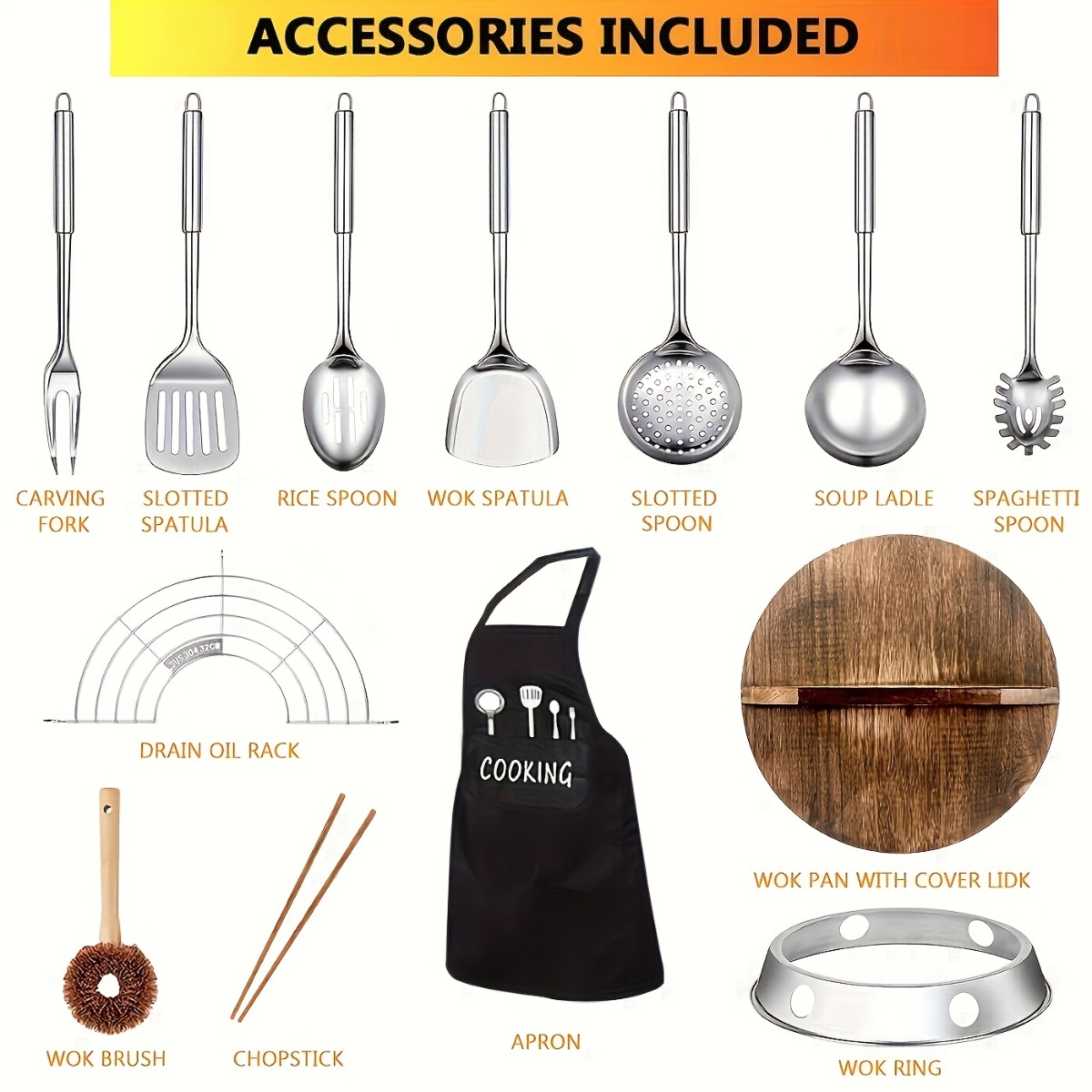 12.6 Inch Cast Iron Wok Set No - Meal Prep Rice recension och pris
