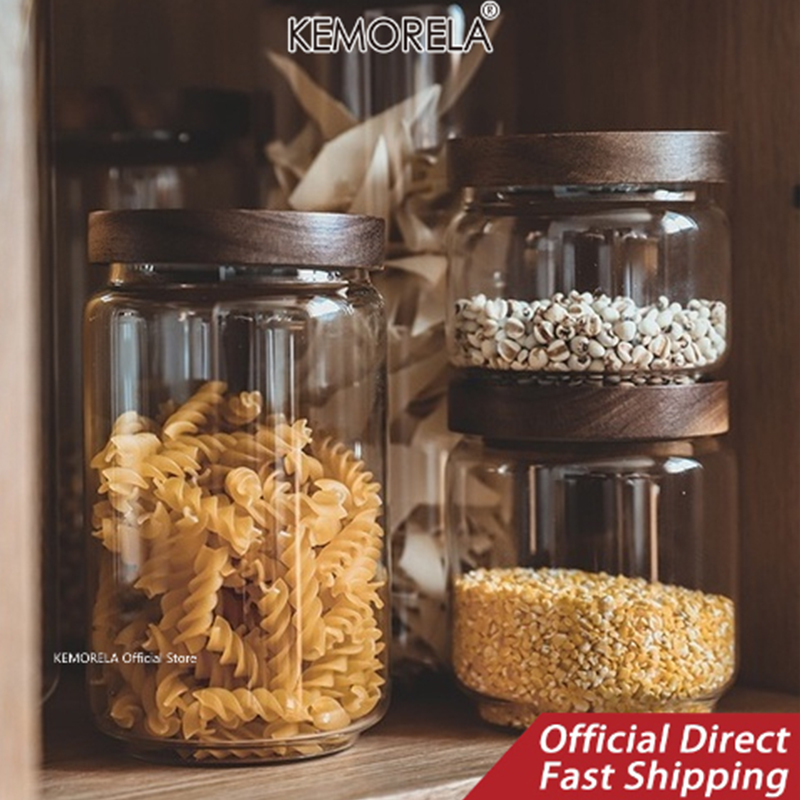 Wood Lid Glass Airtight Canist - Meal Prep Glass Containers recension och pris
