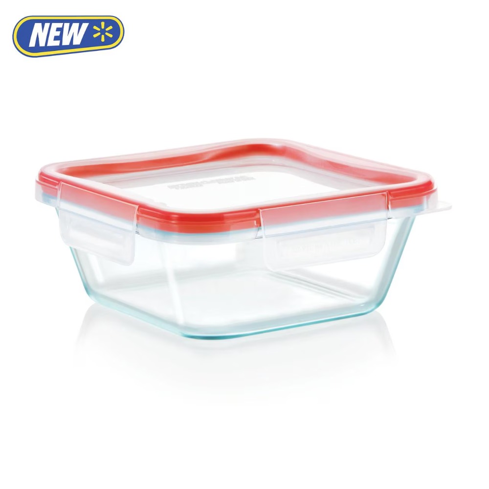 Freshlock 4-Cup Square Glass F - Meal Prep Oven Safe Containers recension och pris