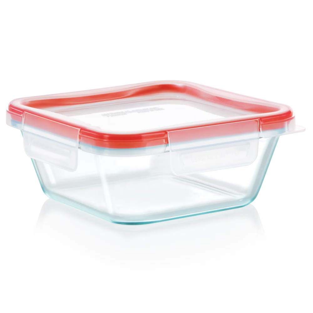 Freshlock 4-Cup Square Glass F - Meal Prep Oven Safe Containers recension och pris