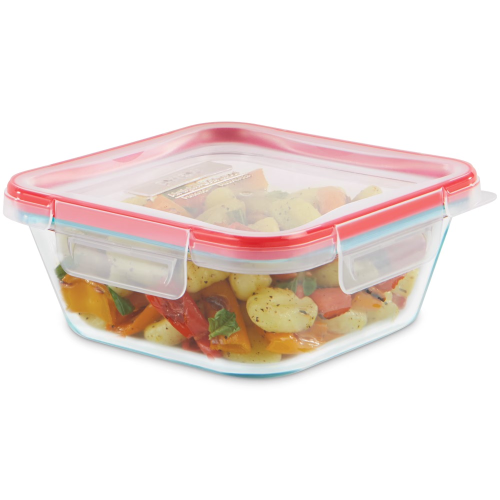 Freshlock 4-Cup Square Glass F - Meal Prep Oven Safe Containers recension och pris
