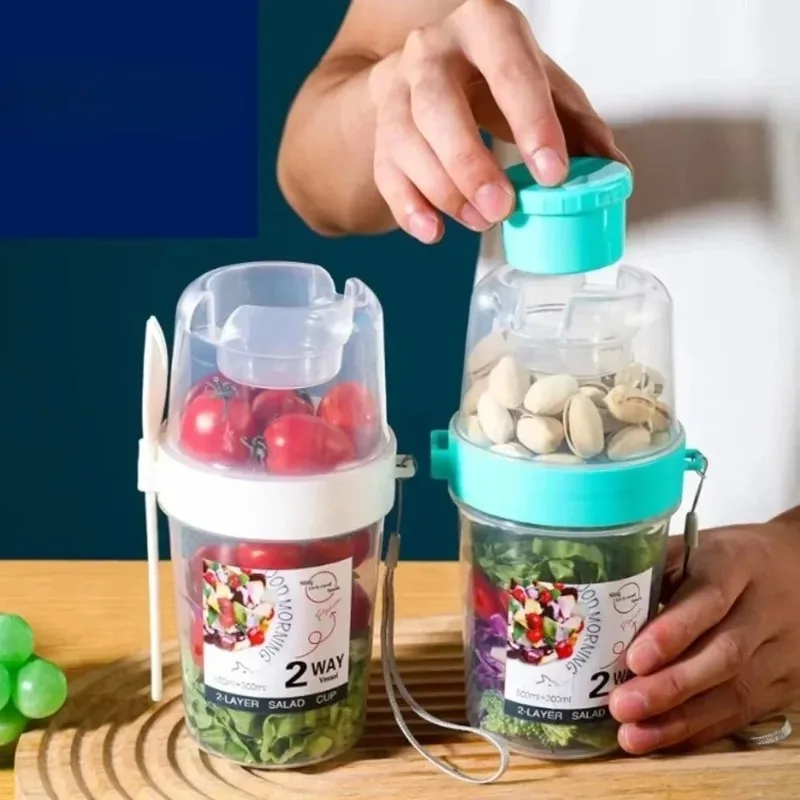 Oatmeal Yogurt Salad Cup Porta - Meal Prep Glass Containers recension och pris