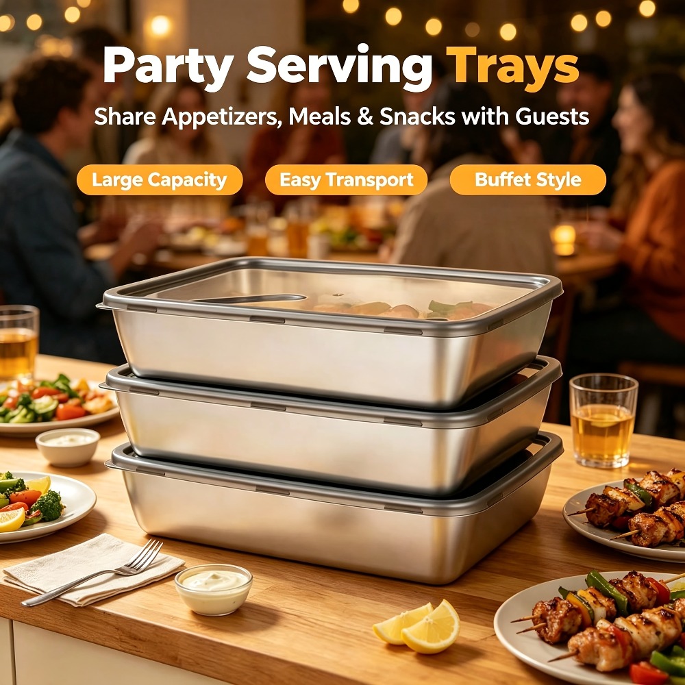 6pcs Stainless Steel Food Stor - Meal Prep Menu recension och pris