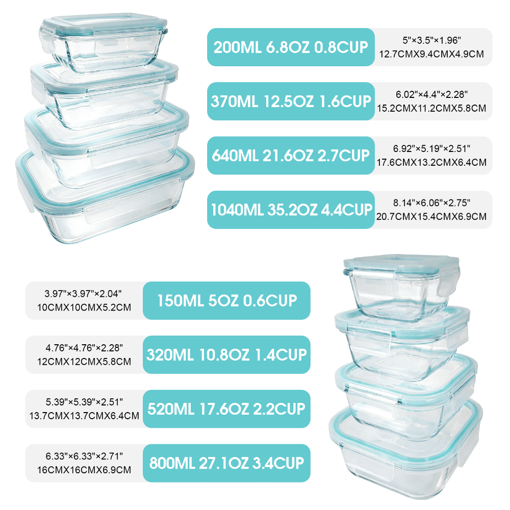 Glass Food Storage Containers  - Meal Prep Oven Safe Containers recension och pris