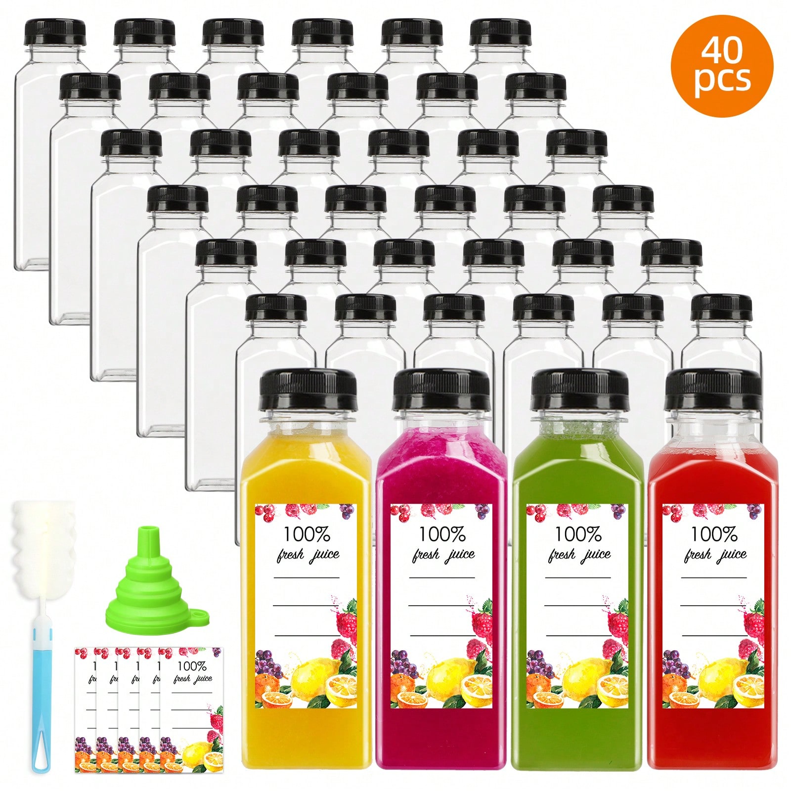 Plastic Juice Bottles Modern S - Meal Prep Smoothies recension och pris