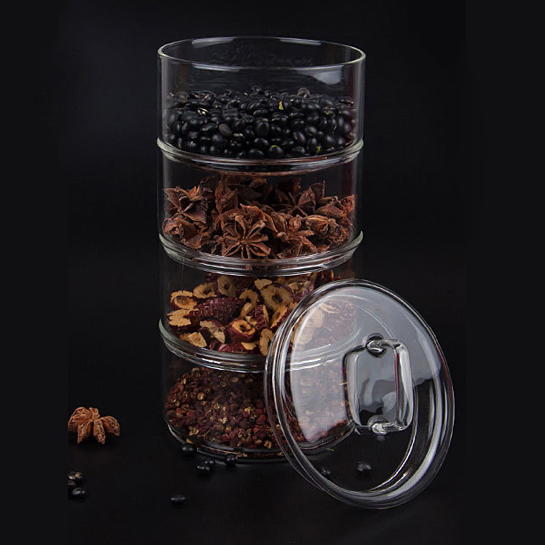 Multilayer Stackable Glass Bot - Meal Prep Glass Containers recension och pris