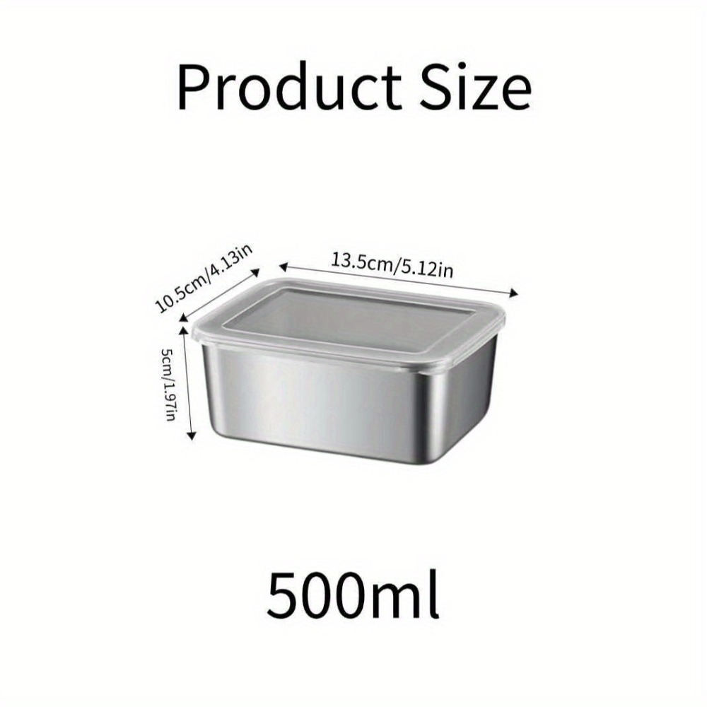 5pc Stainless Steel Food Stora - Meal Prep For Office recension och pris