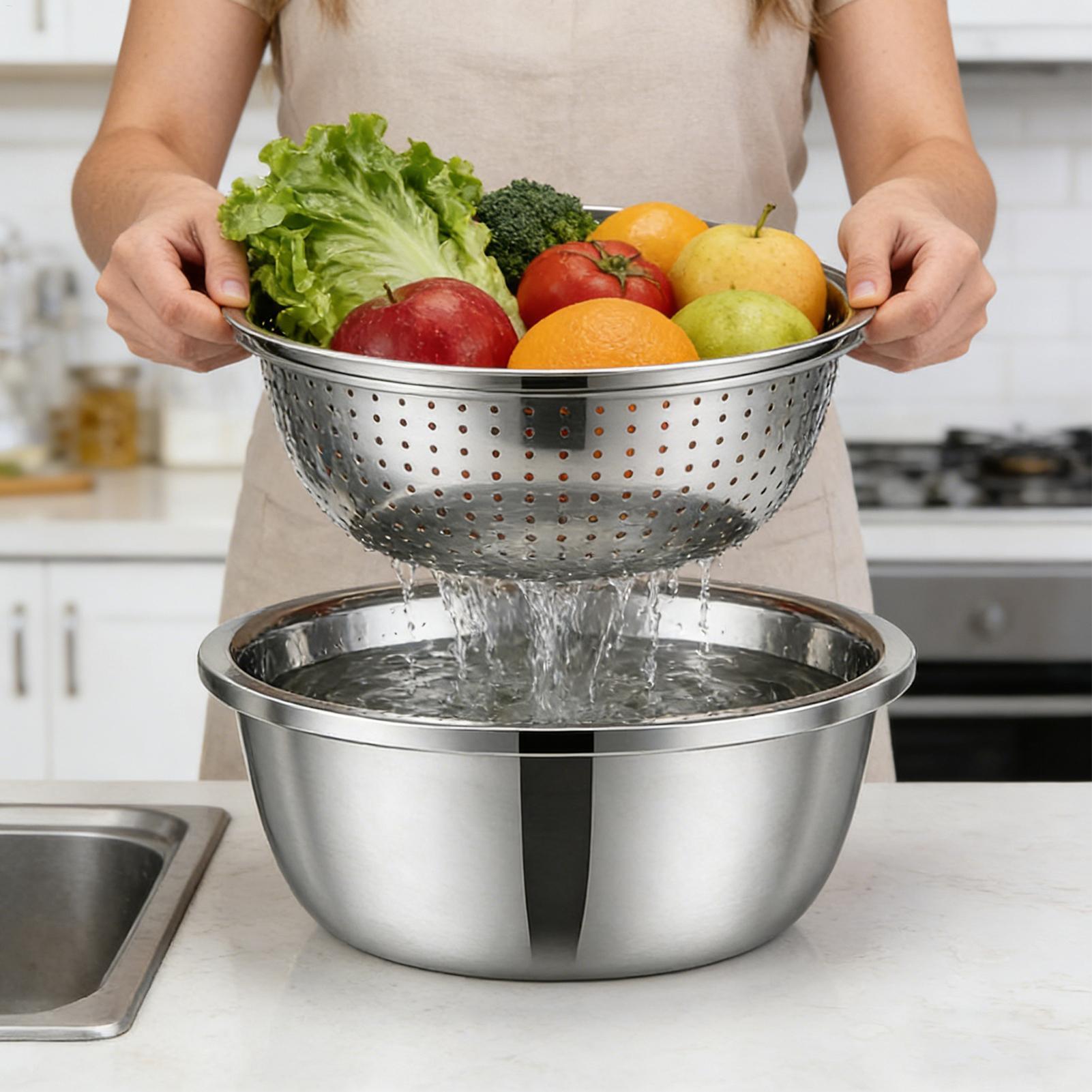 Stainless Steel Colander Strai - Meal Prep Rice recension och pris