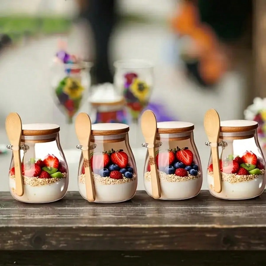 4 Pack Overnight Oats Containe - Meal Prep Yogurt Cups recension och pris