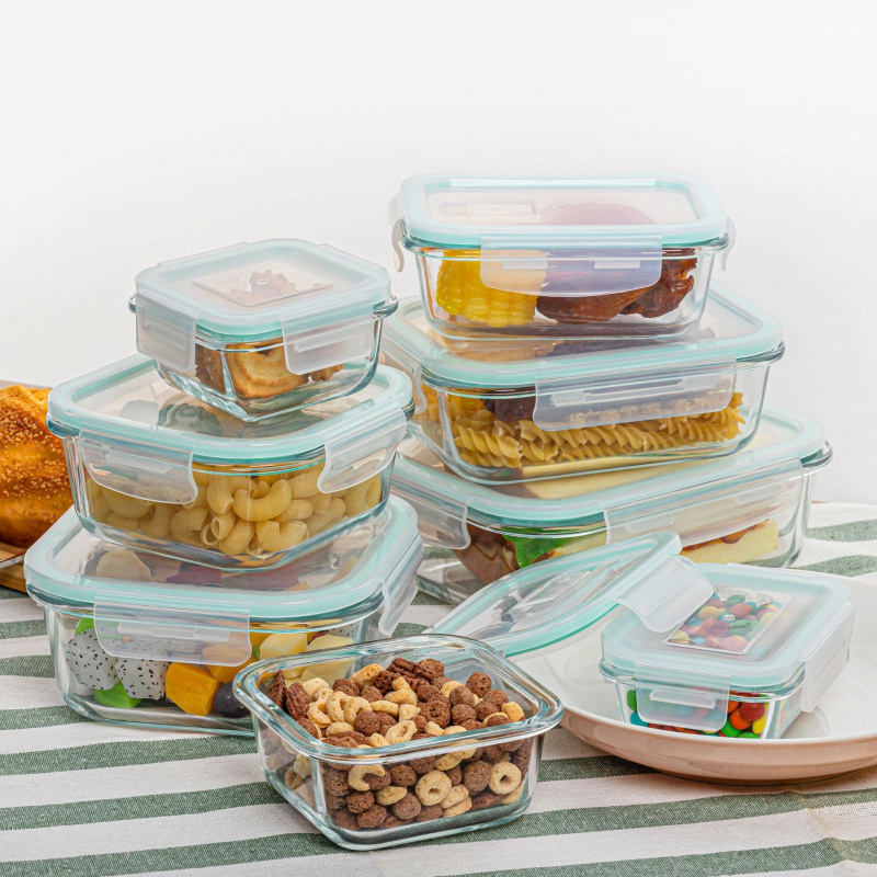 8Pcs Sealed Glass Food Storage - Meal Prep Oven Safe Containers recension och pris