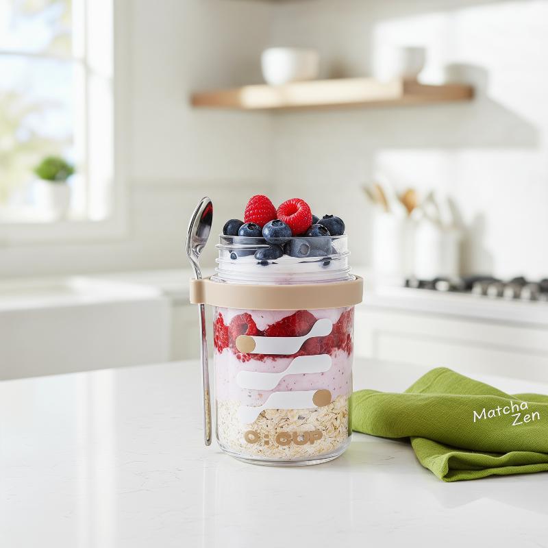 400ML Overnight Oats Glass Cup - Meal Prep Yogurt Cups recension och pris