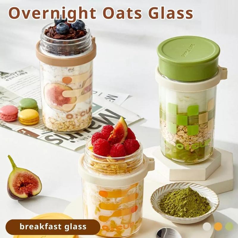 400ML Overnight Oats Glass Cup - Meal Prep Yogurt Cups recension och pris