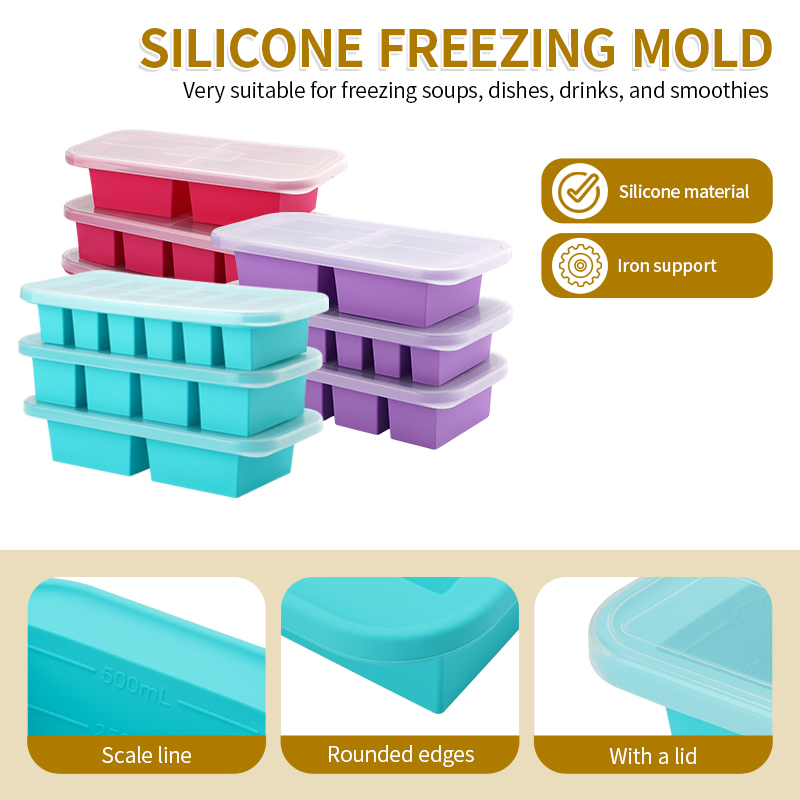 Silicone Freezer Trays with Li - Meal Prep Smoothies recension och pris