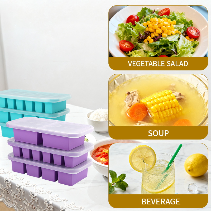 Silicone Freezer Trays with Li - Meal Prep Smoothies recension och pris