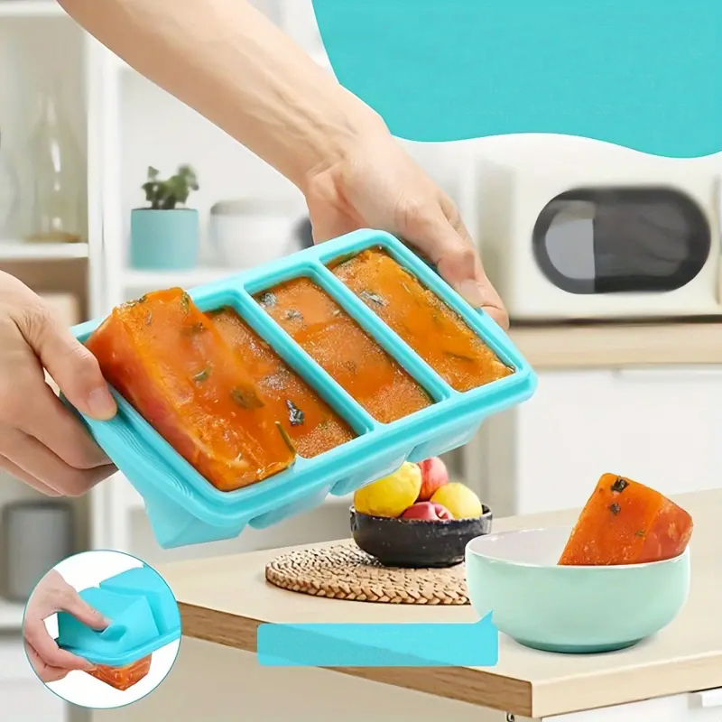 Silicone Freezer Trays with Li - Meal Prep Smoothies recension och pris