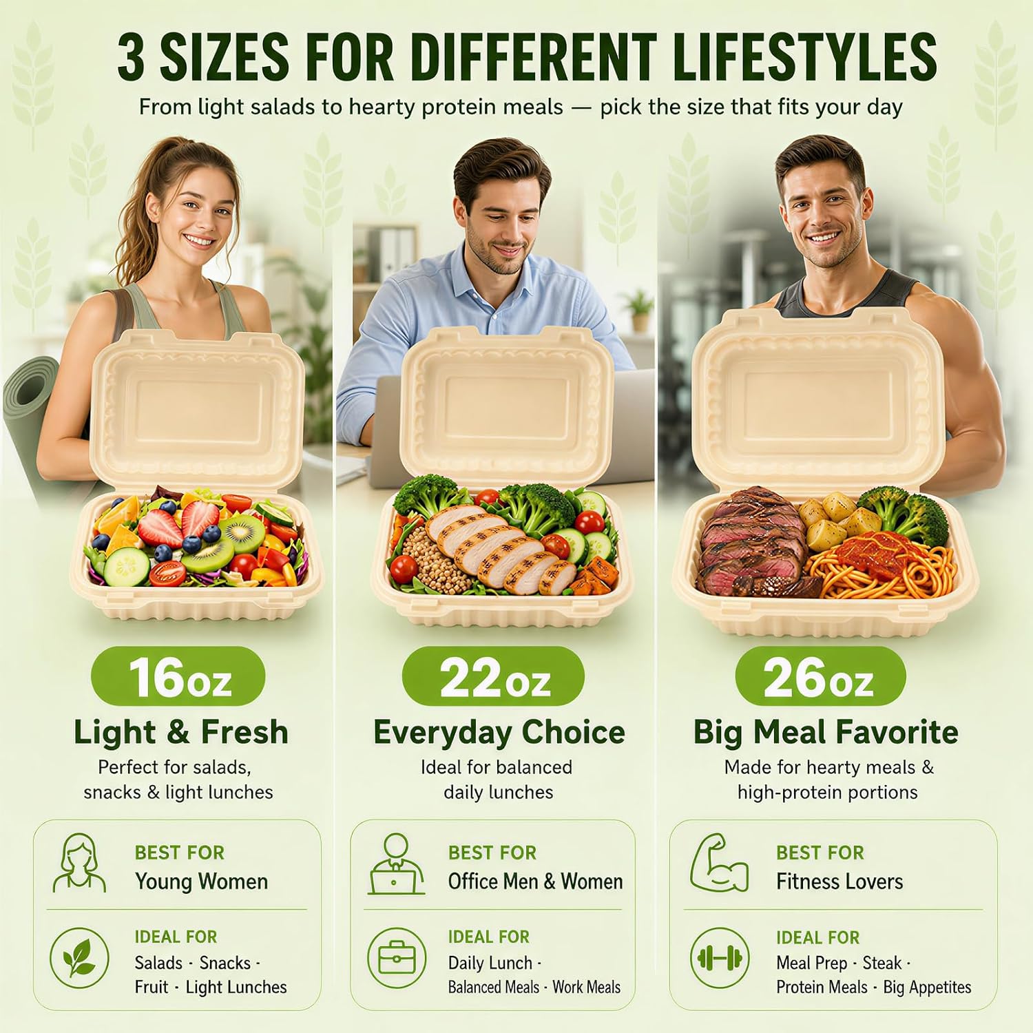 50 Pack 16oz Clamshell Take Ou - Meal Prep Rice recension och pris
