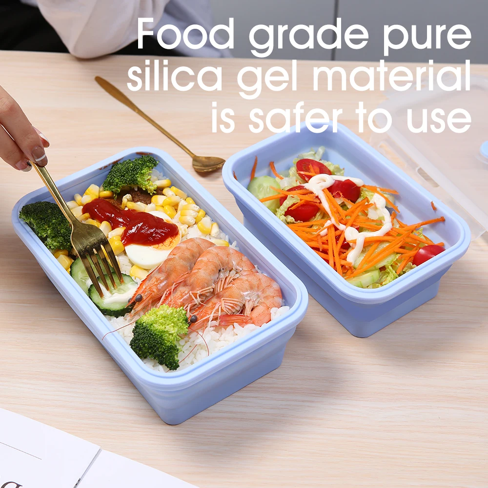 4pcs/set Silicone Rectangle Lu - Meal Prep Tupperware recension och pris