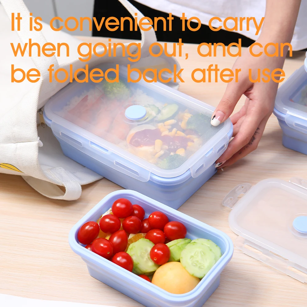 4pcs/set Silicone Rectangle Lu - Meal Prep Tupperware recension och pris
