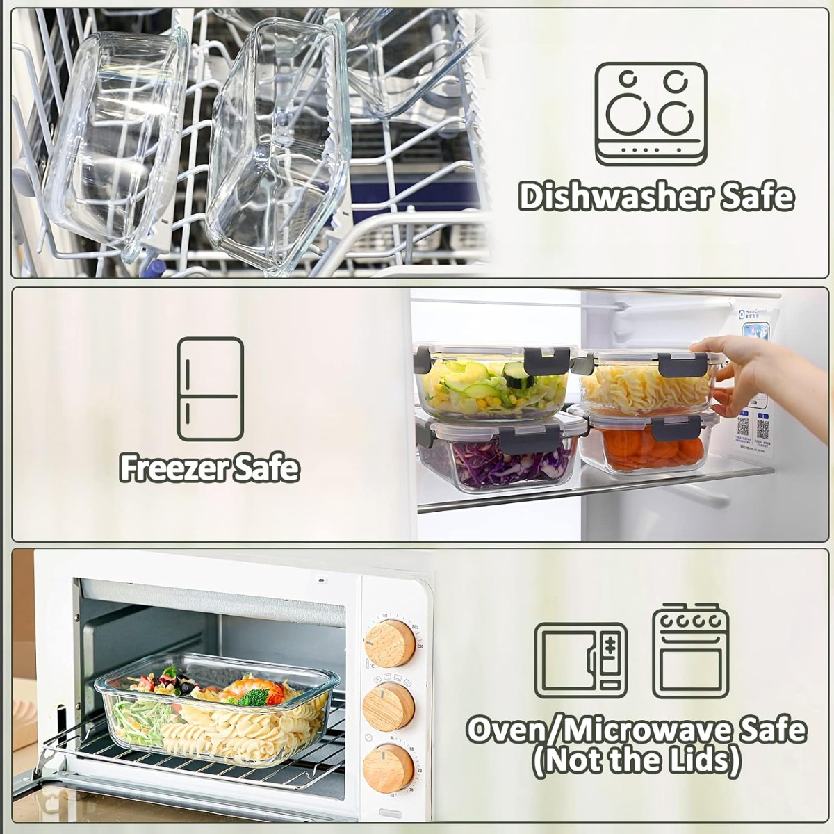 10 Sets Glass Food Storage Con - Meal Prep Oven Safe Containers recension och pris