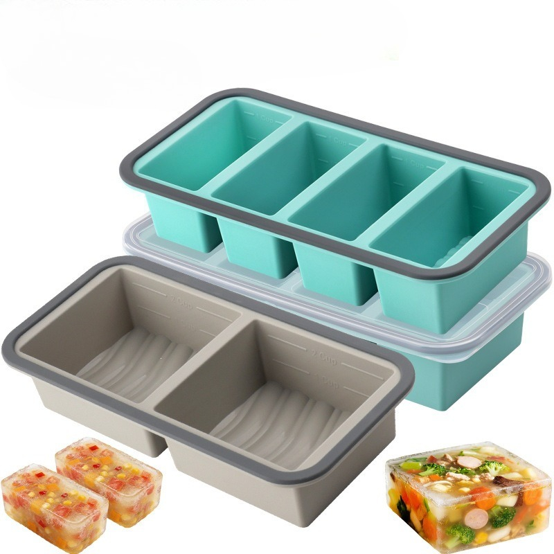 Silicone Freezer Molds Ice Cub - Meal Prep Oven Safe Containers recension och pris