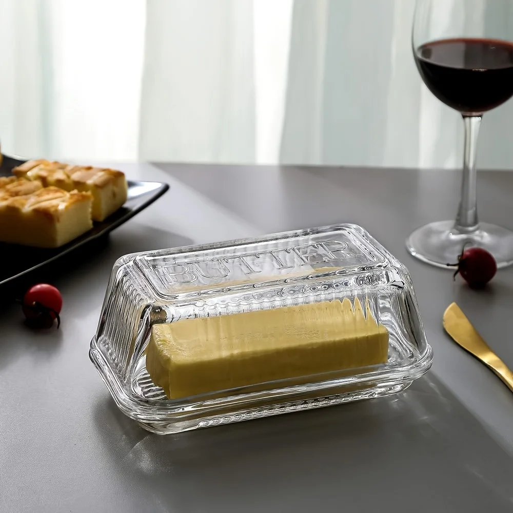 Creative Clear Butter Dish Wit - Meal Prep Glass Containers recension och pris