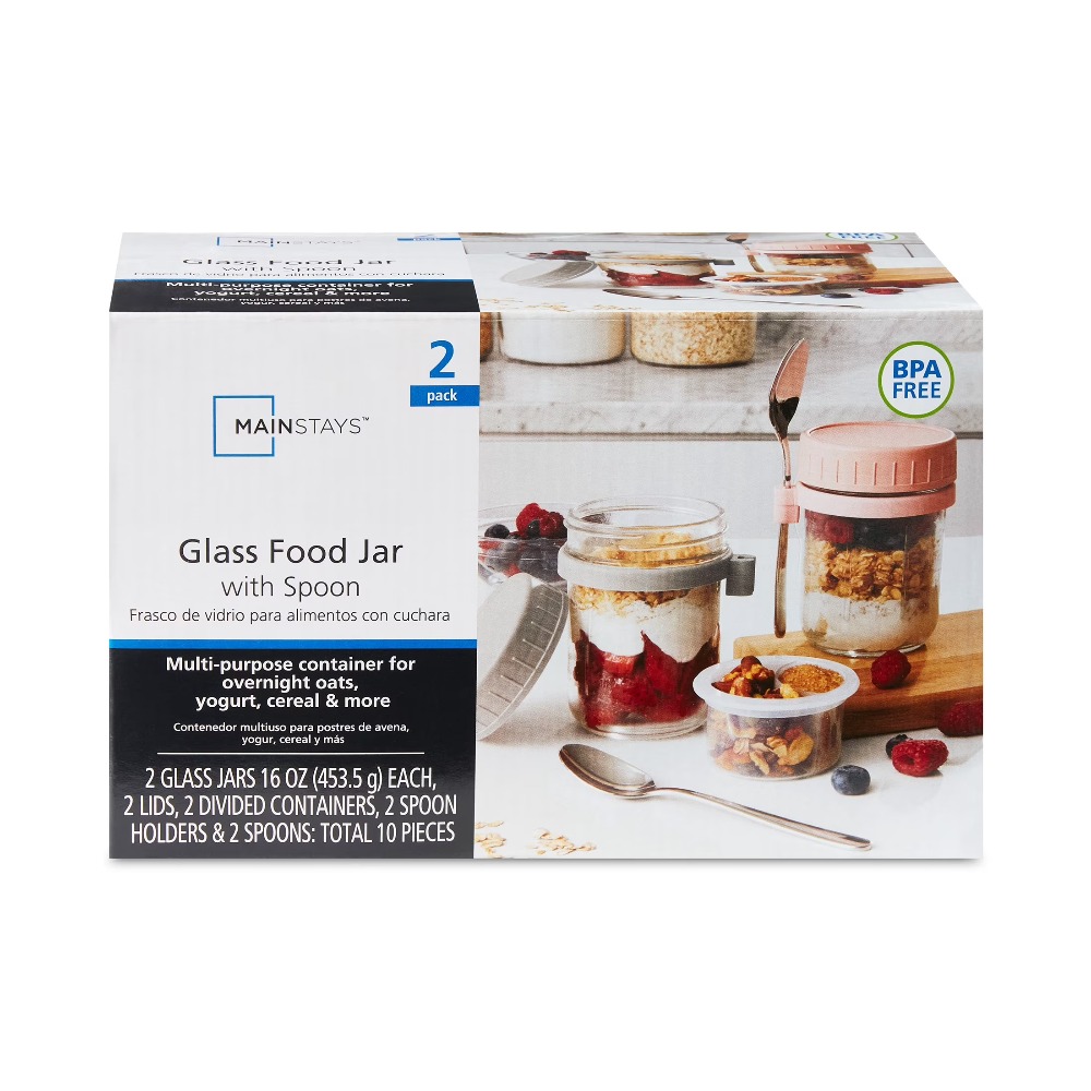 Portable Overnight Oats Food J - Meal Prep Glass Containers recension och pris