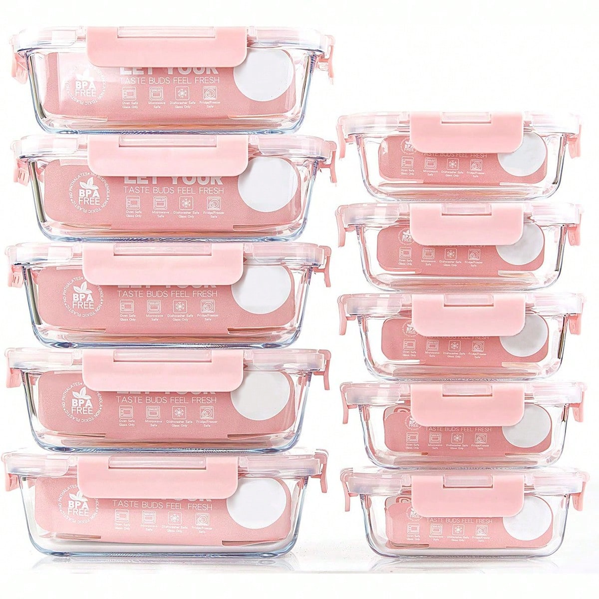 10 Pack Glass Meal Prep Contai - Meal Prep Glass Containers recension och pris
