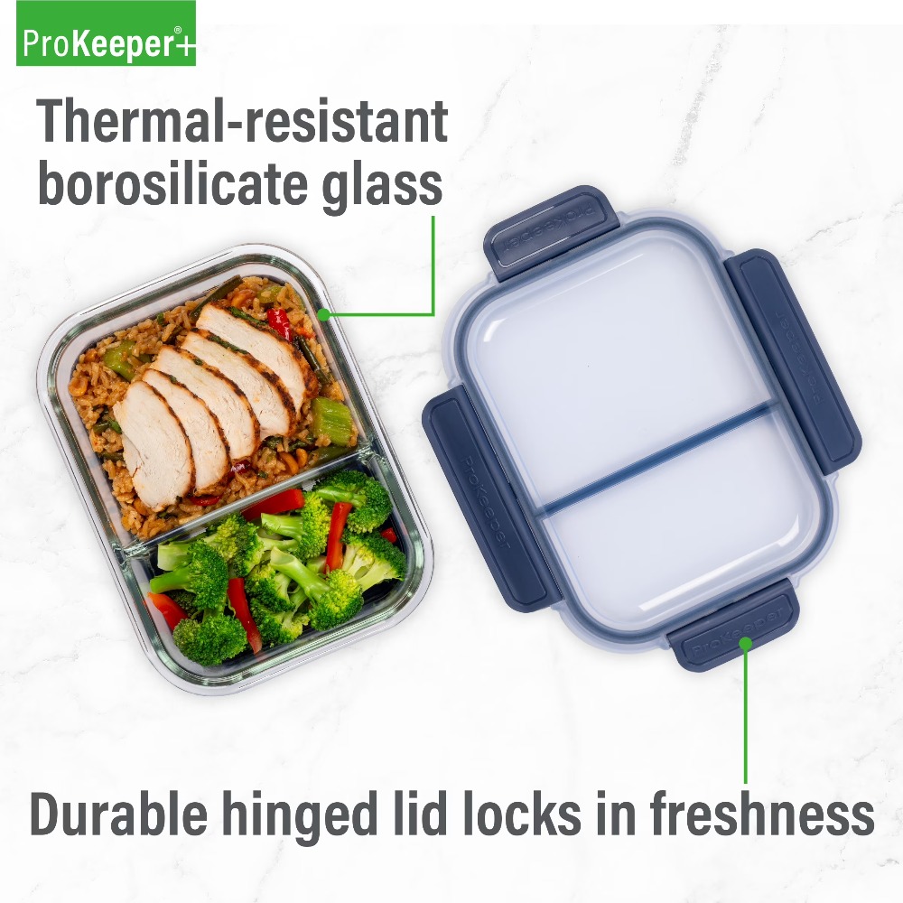 Premium Borosilicate Glass Mea - Meal Prep Oven Safe Containers recension och pris