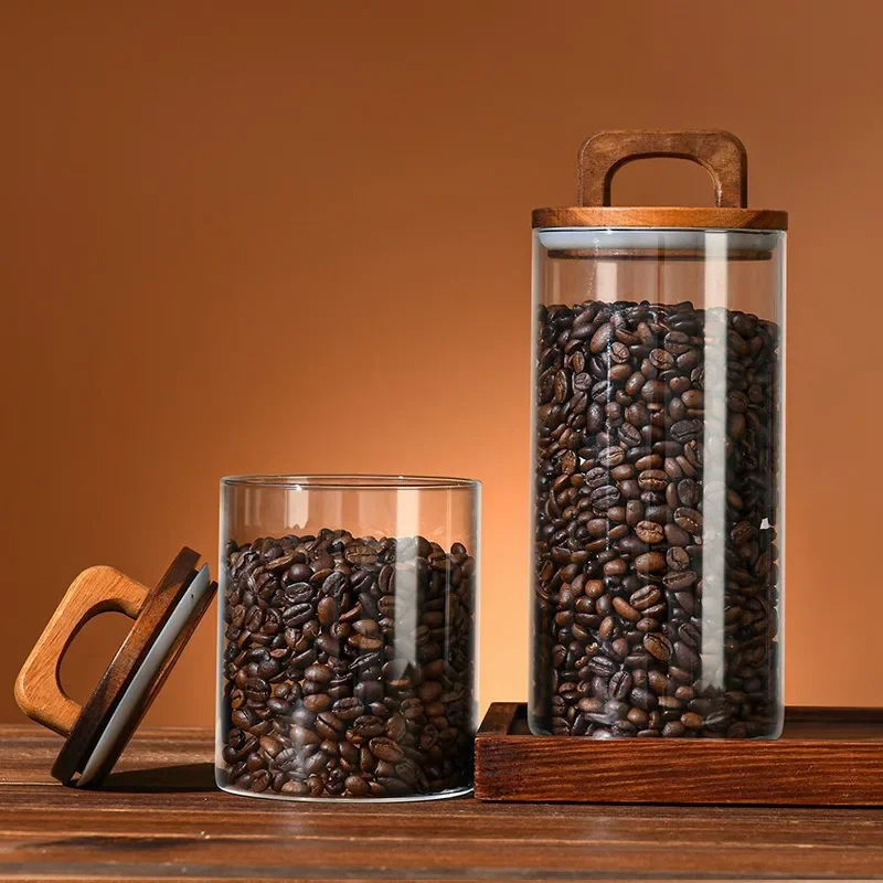 Clear Glass Jar with Bamboo Li - Meal Prep Glass Containers recension och pris
