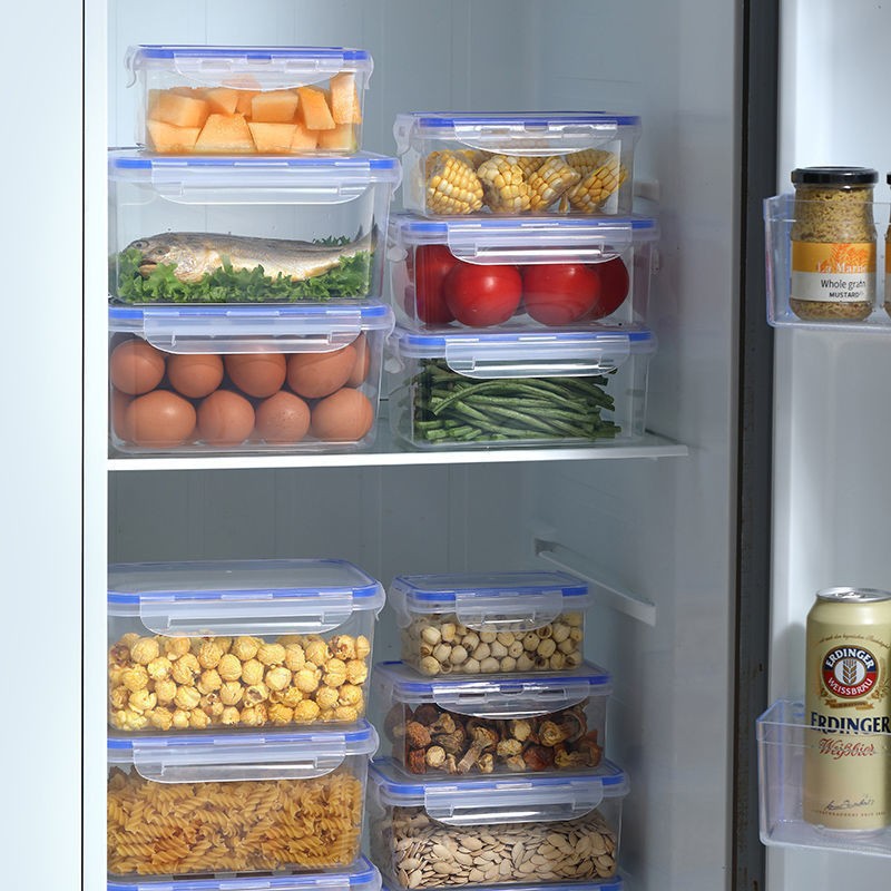 Rectangular Airtight Plastic L - Meal Prep For Office recension och pris