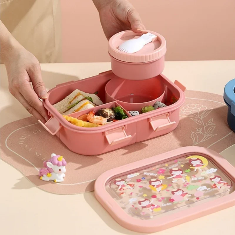 Cartoon Lunch Box of Students  - Meal Prep Tupperware recension och pris