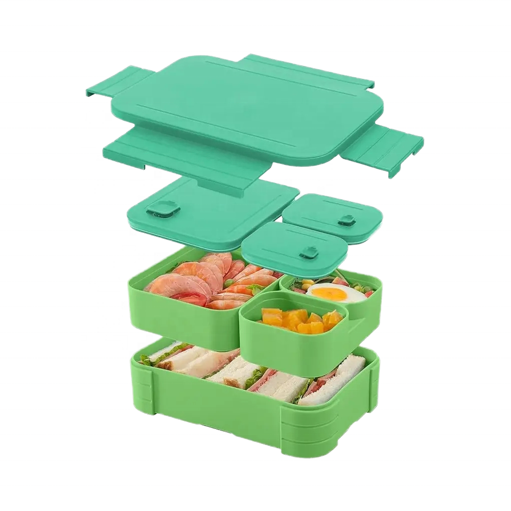 Modern Bento Lunch Box 4 Compa - Meal Prep For Office recension och pris