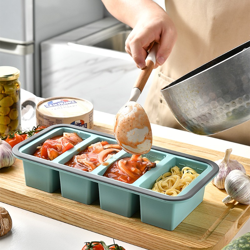 1pc Silicone Food Freezer Tray - Meal Prep Menu recension och pris